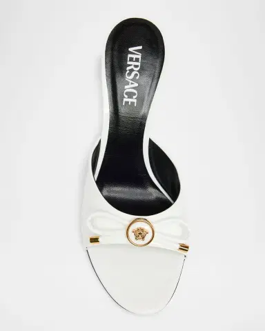 Versace Opera Bow Ballet Mules in Patent Leather | Thumbnail 6 Versace Opera Bow Ballet Mules in Patent Leather | Thumbnail 6