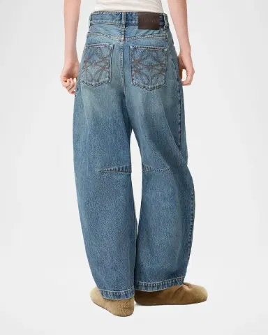 Loewe Mid-Rise Barrel-Leg Jeans | Thumbnail 2 Loewe Mid-Rise Barrel-Leg Jeans | Thumbnail 2