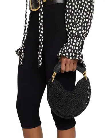 Chloé Summer Banana Mini Hobo Bag in Metallic Crochet | Thumbnail 1