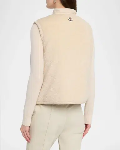 Moncler Mimosas Braided Trim Teddy Down Vest | Thumbnail 3