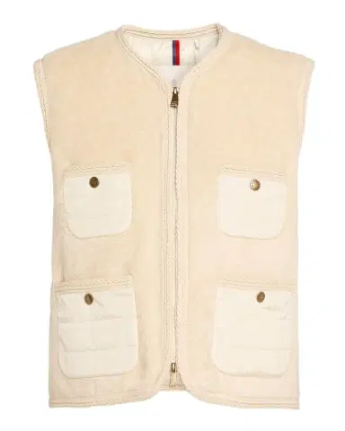 Moncler Mimosas Braided Trim Teddy Down Vest | Thumbnail 1