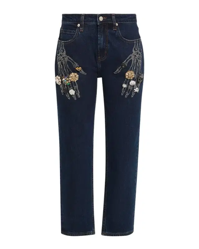 Libertine Buried Treasure Straight-Leg Ankle Boyfriend Jeans