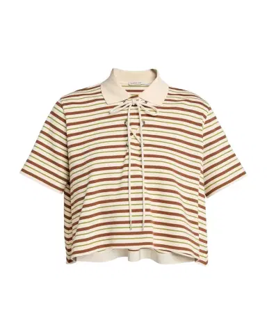 Moncler Lace-Up Stripe Polo Shirt | Thumbnail 1 Moncler Lace-Up Stripe Polo Shirt | Thumbnail 1