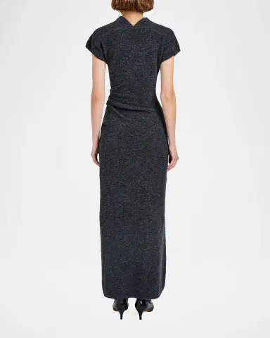 Proenza Schouler Abie Boiled Wool Maxi Dress | Thumbnail 3 Proenza Schouler Abie Boiled Wool Maxi Dress | Thumbnail 3