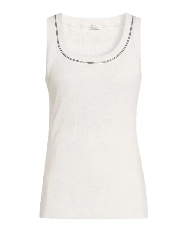 Monili Scoop-Neck Rib Tank Top