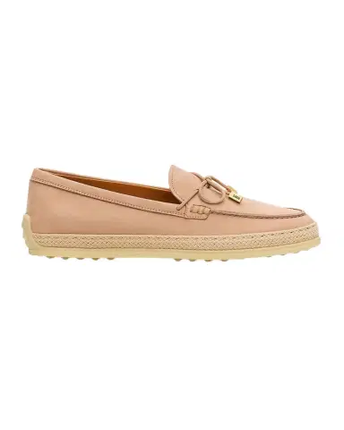 Tod's Nubuck Suede and Raffia Loafers | Thumbnail 1 Tod's Nubuck Suede and Raffia Loafers | Thumbnail 1
