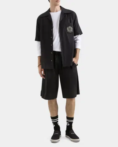 Dolce & Gabbana Men 's Cotton Poplin Drawstring Bermuda Shorts | Thumbnail 2