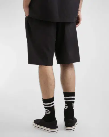 Dolce & Gabbana Men 's Cotton Poplin Drawstring Bermuda Shorts | Thumbnail 3