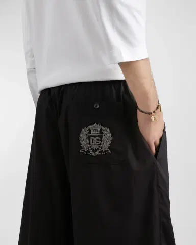 Dolce & Gabbana Men 's Cotton Poplin Drawstring Bermuda Shorts | Thumbnail 5