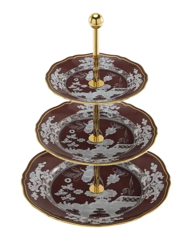 GINORI 1735 Oriente Italiano Castagna 3-Tier Stand