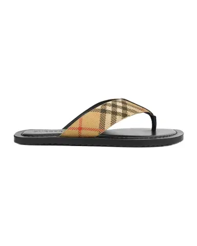 Burberry Men's Check Pavilion Flip-Flop Sandals | Thumbnail 1 Burberry Men's Check Pavilion Flip-Flop Sandals | Thumbnail 1
