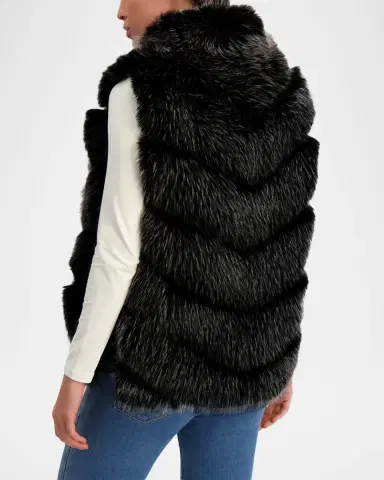 Lyla Grant Fur-Free Quilted Faux Fox Vest | Thumbnail 3