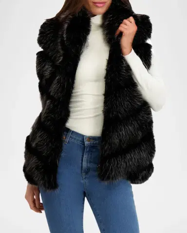 Lyla Grant Fur-Free Quilted Faux Fox Vest | Thumbnail 4