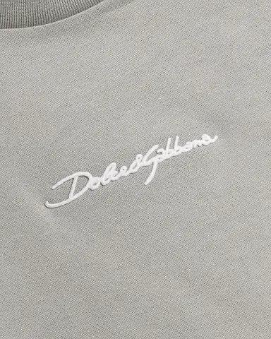 Dolce & Gabbana Men's Cotton Logo Signature T-Shirt | Thumbnail 7