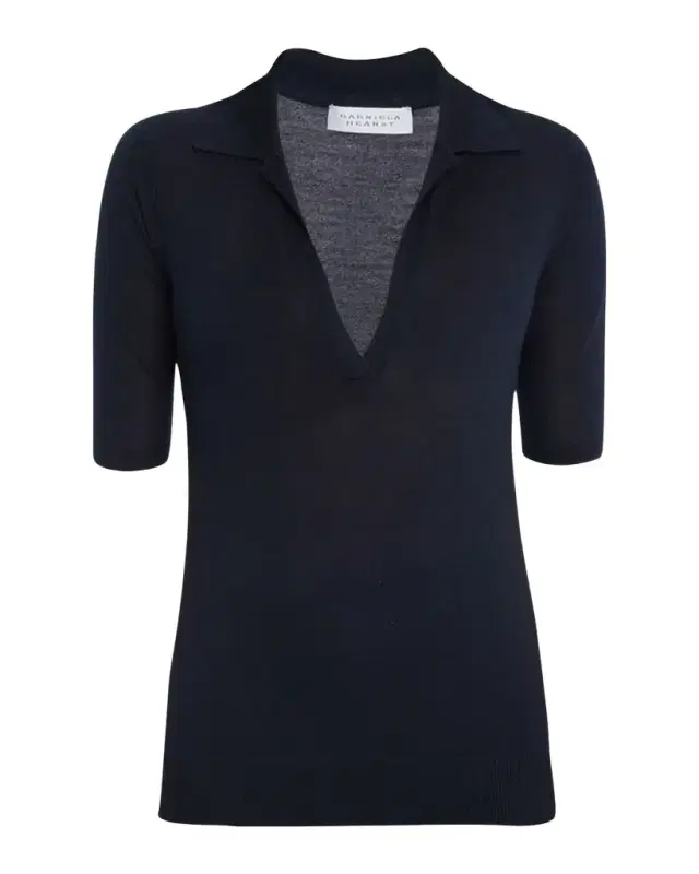 Gabriela Hearst Frank Cashmere Polo Top
