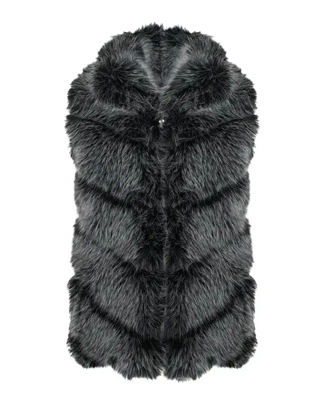 Lyla Grant Fur-Free Quilted Faux Fox Vest