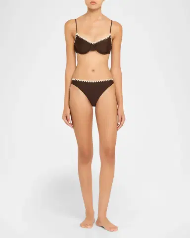 Ramy Brook Emmeline Crochet-Trim Bikini Top | Thumbnail 2