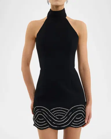 Rebecca Vallance Bellatrix Low-Back Rhinestone Halter Mini Dress | Thumbnail 4 Rebecca Vallance Bellatrix Low-Back Rhinestone Halter Mini Dress | Thumbnail 4