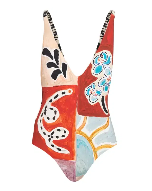 ALÉMAIS Michelle V-Neck One-Piece Swimsuit