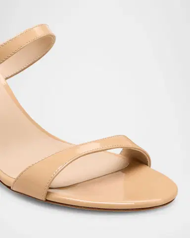 Stuart Weitzman 85mm Nudist Patent Leather Dual-Strap Sandals | Thumbnail 4