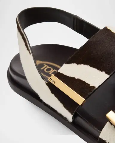 Tod's Zebra-Printed Calf Hair Slingback Sandals | Thumbnail 5 Tod's Zebra-Printed Calf Hair Slingback Sandals | Thumbnail 5