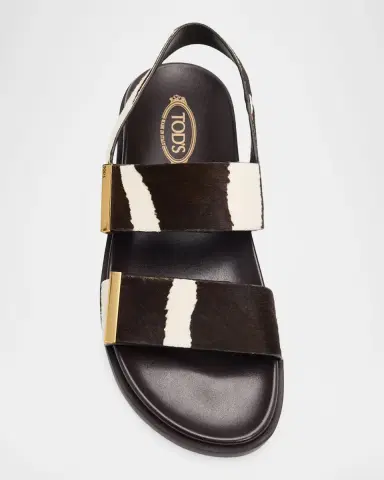 Tod's Zebra-Printed Calf Hair Slingback Sandals | Thumbnail 6 Tod's Zebra-Printed Calf Hair Slingback Sandals | Thumbnail 6