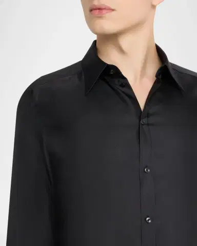 Dolce & Gabbana Men's Silk Satin Classic-Fit Dress Shirt | Thumbnail 5 Dolce & Gabbana Men's Silk Satin Classic-Fit Dress Shirt | Thumbnail 5