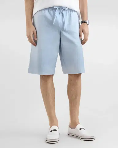 Dolce & Gabbana Men 's Cotton Poplin Drawstring Bermuda Shorts | Thumbnail 4