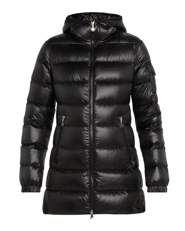 Moncler Glements Hooded Mid-Length Down Jacket