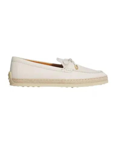 Tod 's Leather and Raffia Loafers | Thumbnail 1