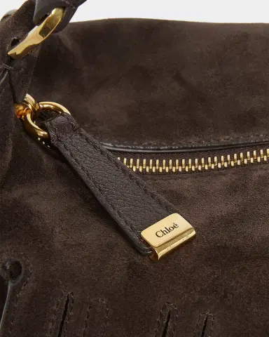 Chloé Marcie Large Saddle Shoulder Bag in Suede | Thumbnail 6 Chloé Marcie Large Saddle Shoulder Bag in Suede | Thumbnail 6