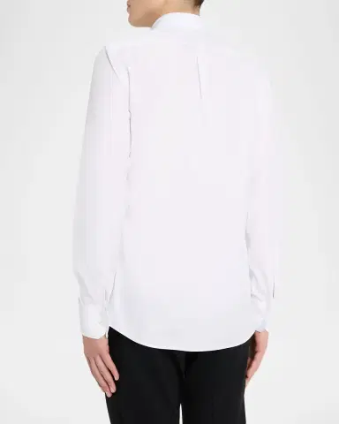 Dolce & Gabbana Men's Cotton Heraldic-Patch Button-Down Shirt | Thumbnail 3 Dolce & Gabbana Men's Cotton Heraldic-Patch Button-Down Shirt | Thumbnail 3