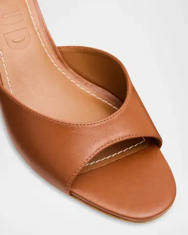STAUD Brigitte Leather Wedge Mules | Thumbnail 5