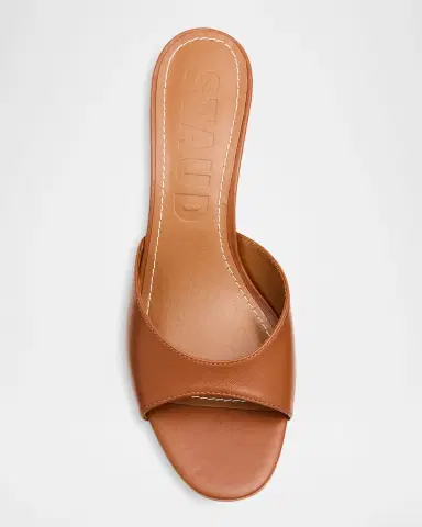 STAUD Brigitte Leather Wedge Mules | Thumbnail 6