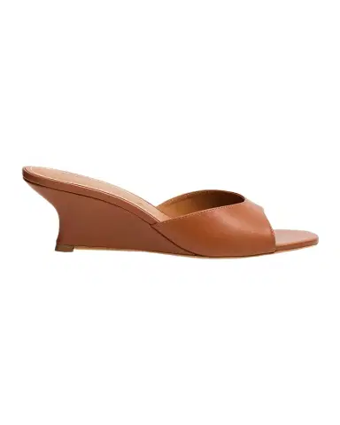 STAUD Brigitte Leather Wedge Mules | Thumbnail 1