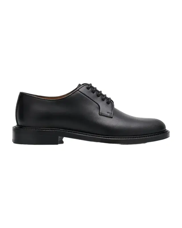 Men 's Manor Leather Metal EKD-Heel Derby Shoes