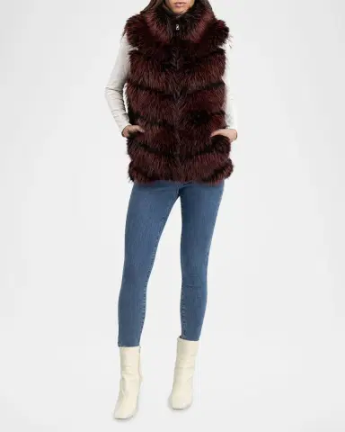 Lyla Grant Fur-Free Quilted Faux Fox Vest | Thumbnail 2