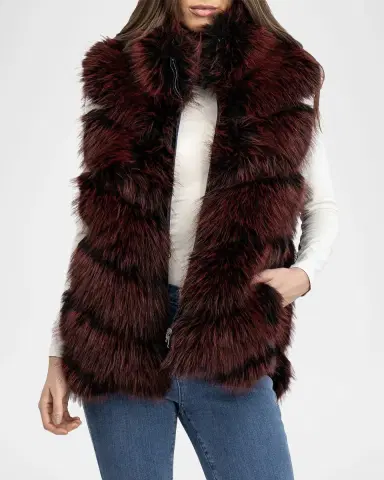 Lyla Grant Fur-Free Quilted Faux Fox Vest | Thumbnail 4