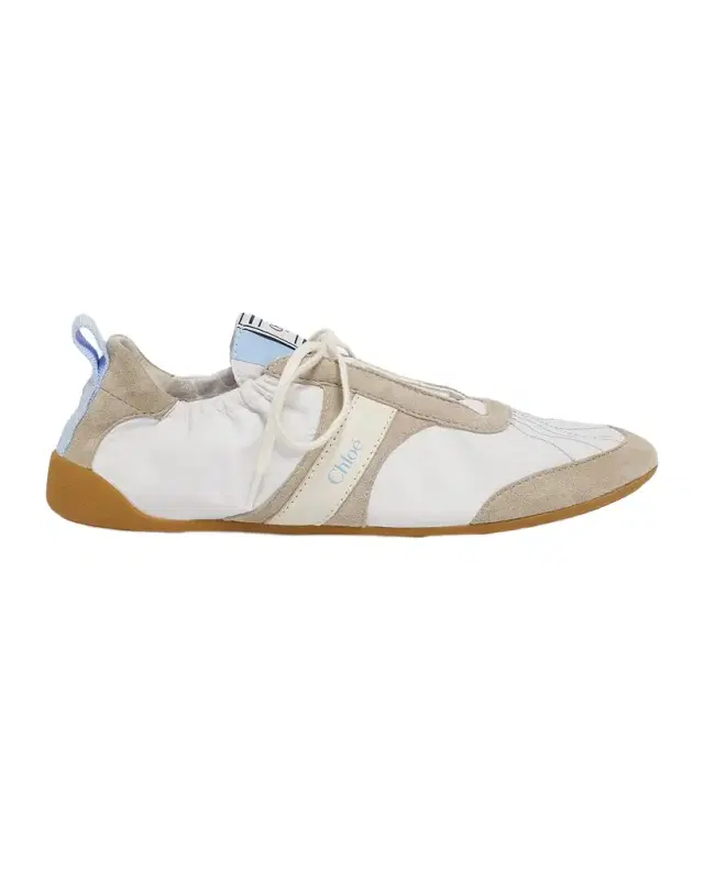 Chloe Kick Mixed Leather Low-Top Sneakers