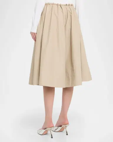 Brandon Maxwell Sutton Drawstring Wide-Leg Bermuda Shorts | Thumbnail 3