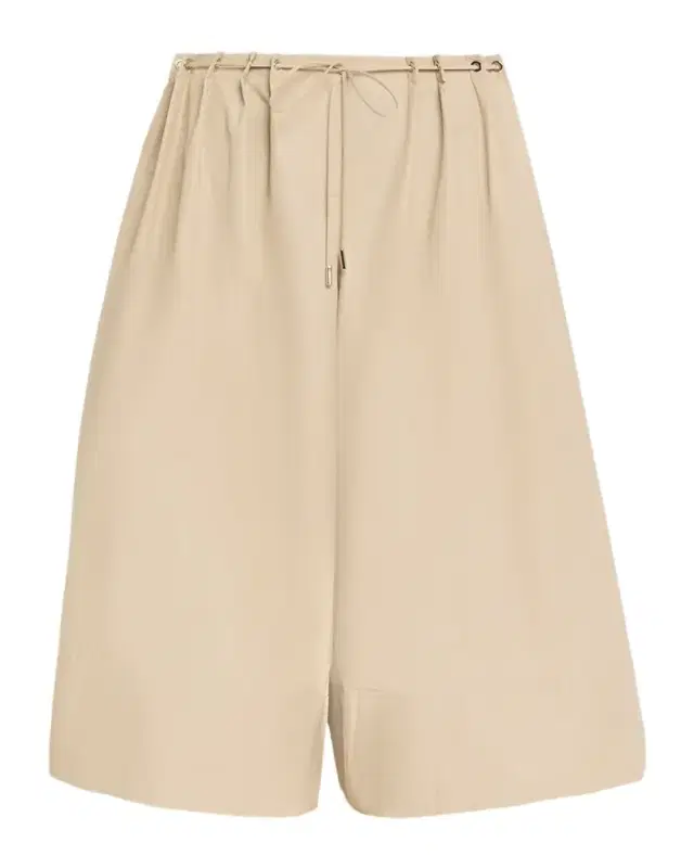 Sutton Drawstring Wide-Leg Bermuda Shorts