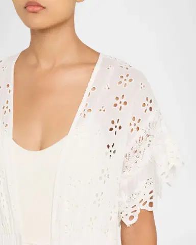 Ramy Brook Janis Eyelet Embroidered Maxi Kaftan Coverup | Thumbnail 5 Ramy Brook Janis Eyelet Embroidered Maxi Kaftan Coverup | Thumbnail 5