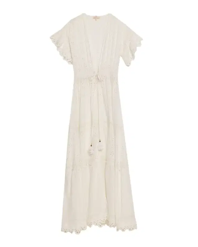 Ramy Brook Janis Eyelet Embroidered Maxi Kaftan Coverup