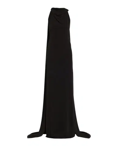 Brandon Maxwell Presley High-Neck Sleeveless Cape Gown | Thumbnail 1