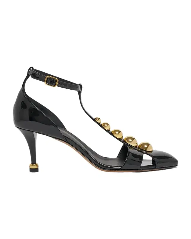 Chloe 70mm Cleia Studded Patent Leather Pumps