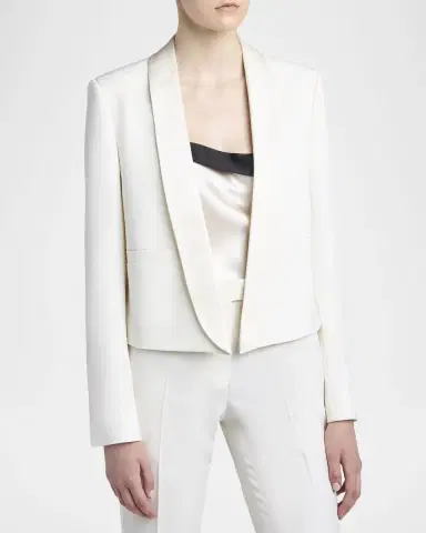 TOM FORD Grain De Poudre Crop Open Blazer | Thumbnail 2