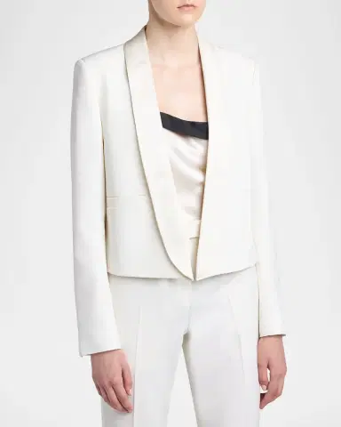 TOM FORD Grain De Poudre Crop Open Blazer | Thumbnail 4
