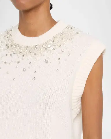 Simkhai Candra Embellished Knit Vest | Thumbnail 5