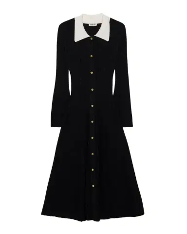 Simkhai Philippa Long-Sleeve Ribbed Midi Dress | Thumbnail 1
