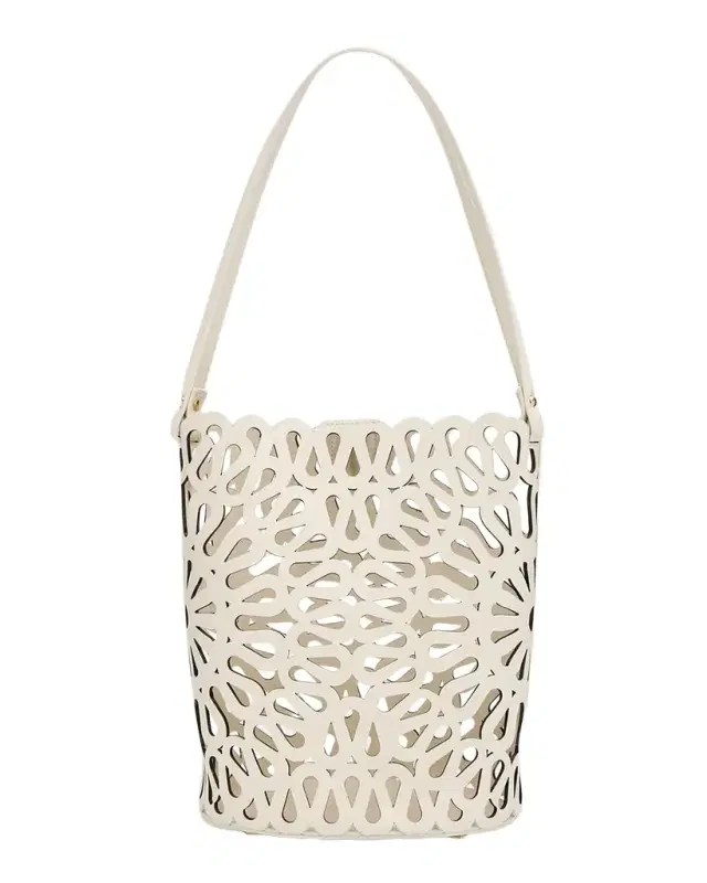 SIMKHAI McCall Laser Cutout Leather Shoulder Bag